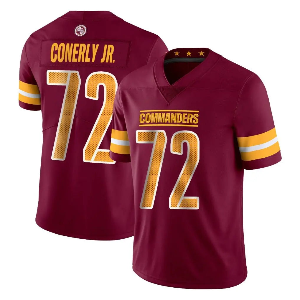Tuec W.Commanders #72 Josh Conerly Jr. Player Burgundy Limited Vapor Home Game Stitched Jerseys