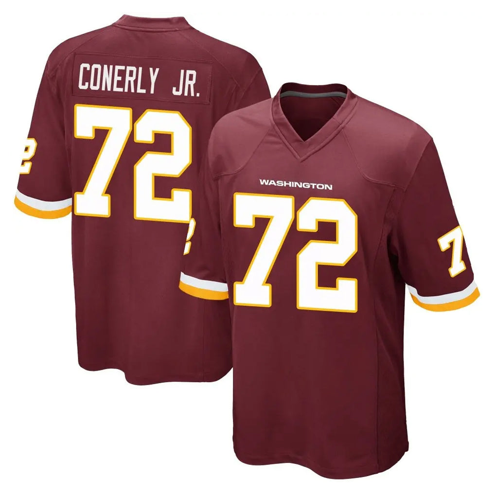 Tuec W.Commanders #72 Josh Conerly Jr. Player Burgundy Team Color Home Game Stitched Jerseys