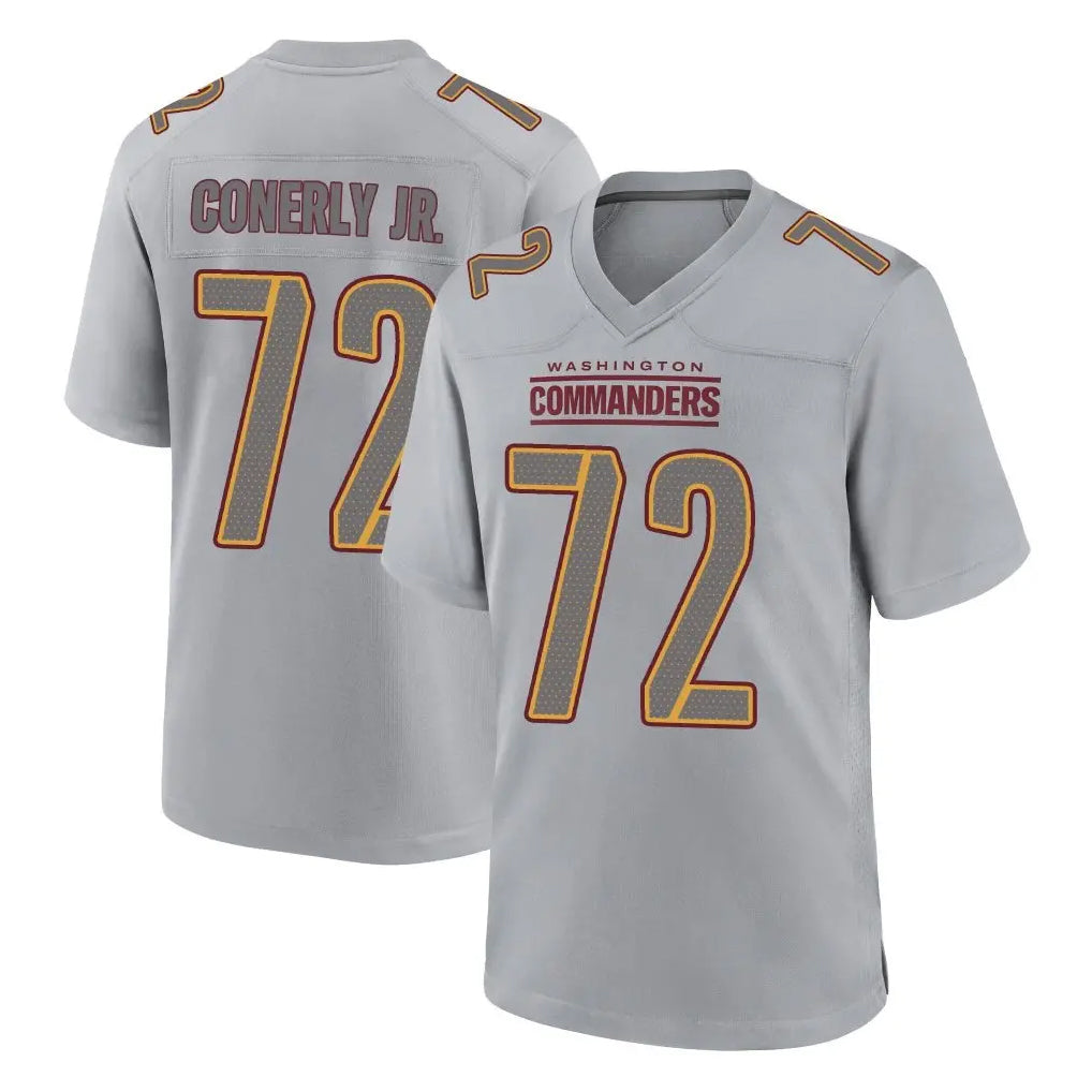 Tuec W.Commanders #72 Josh Conerly Jr. Player Gray Atmosphere Fashion Home Game Stitched Jerseys
