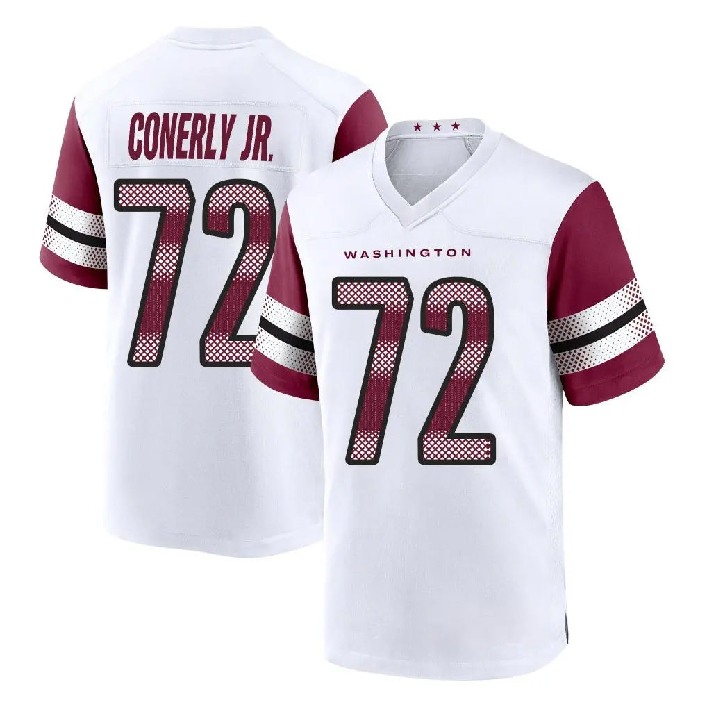 Tuec W.Commanders #72 Josh Conerly Jr. Player White Game Home Stitched Jerseys