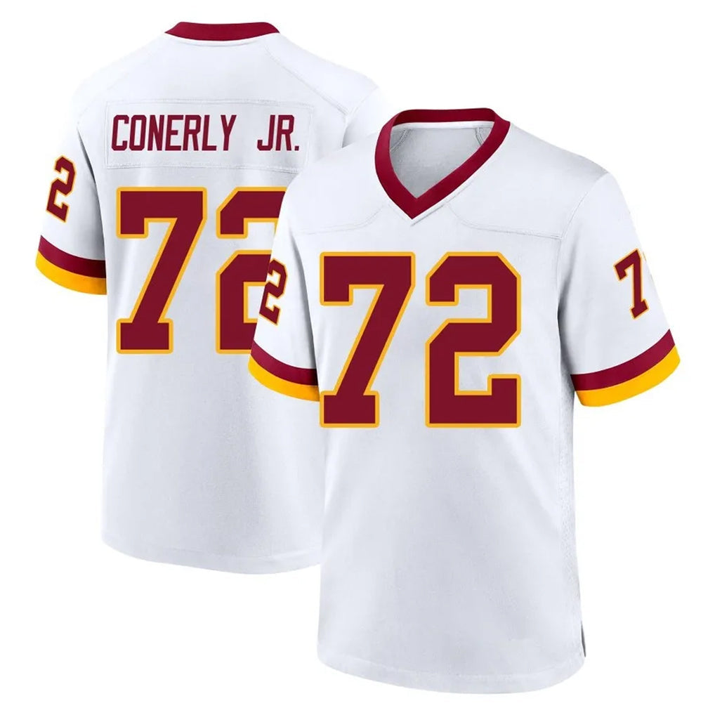 Tuec W.Commanders #72 Josh Conerly Jr. Player White Home Game Stitched Jerseys