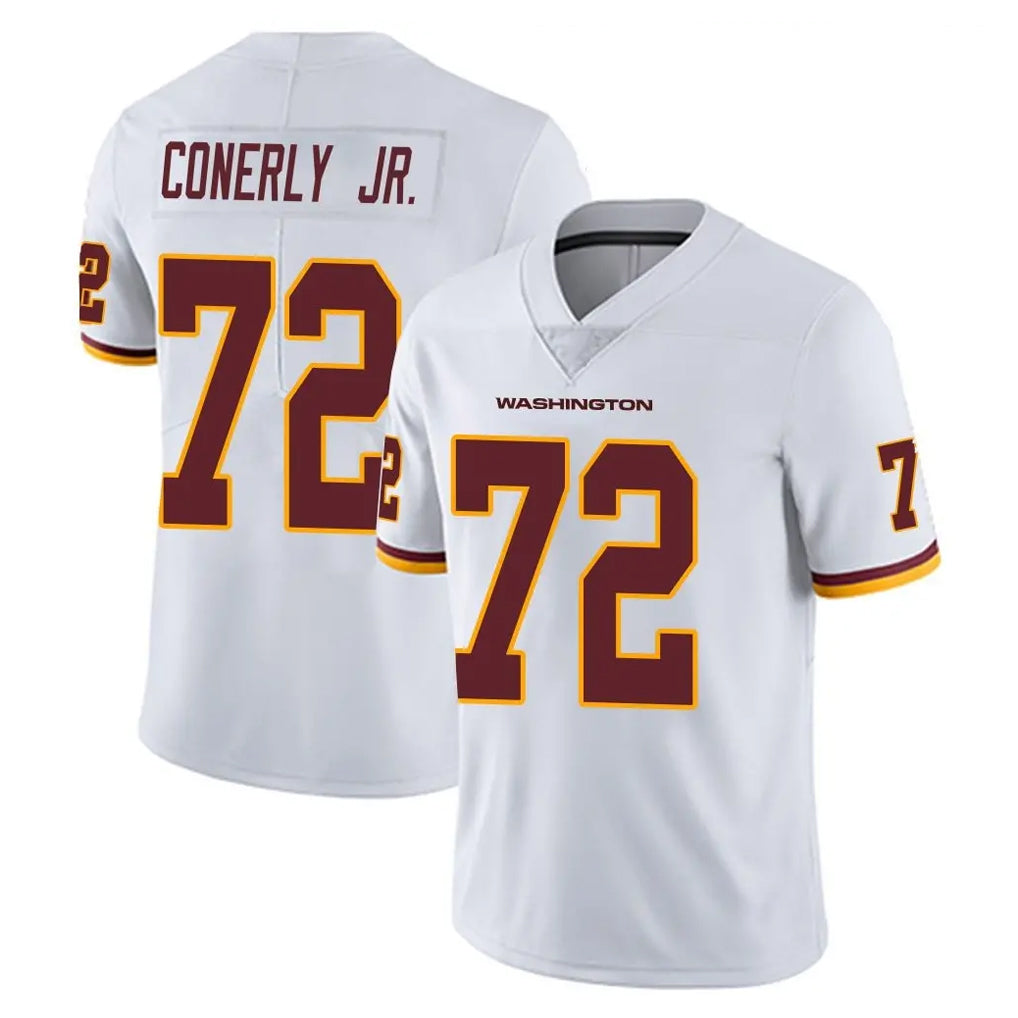 Tuec W.Commanders #72 Josh Conerly Jr. Player White Limited Vapor Untouchable Home Game Stitched Jerseys