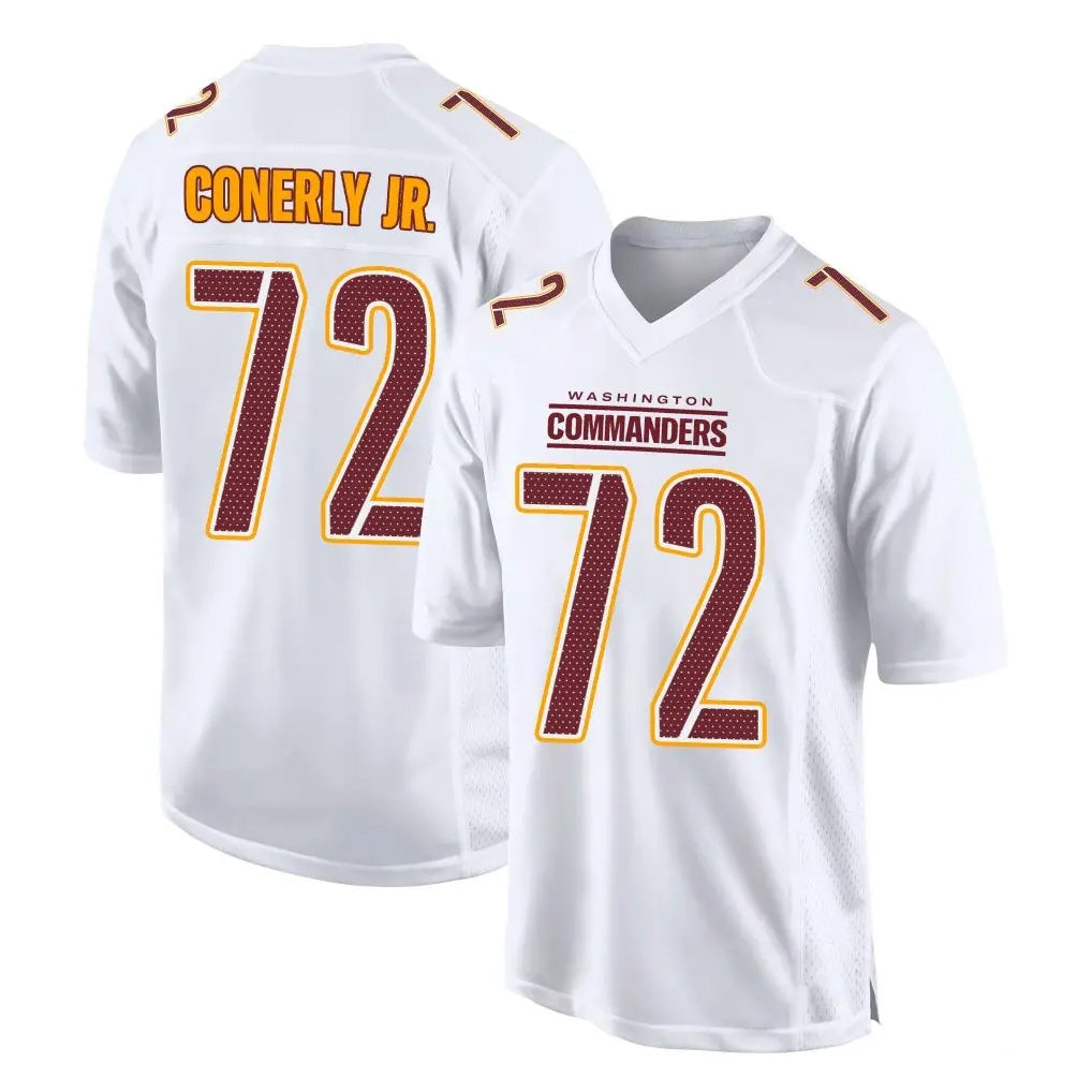 Tuec W.Commanders #72 Josh Conerly Jr. Player White Tundra Fashion Home Game Stitched Jerseys