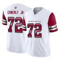 Tuec W.Commanders #72 Josh Conerly Jr. Player White Vapor F.U.S.E. Limited Home Game Stitched Jerseys