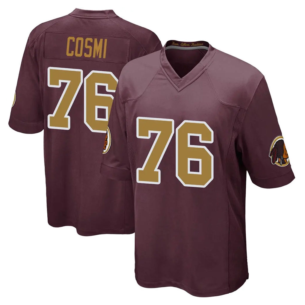 Tuec W.Commanders #76 Sam Cosmi Player Burgundy Alternate Home Game Stitched Jerseys