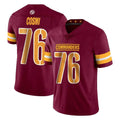 Tuec W.Commanders #76 Sam Cosmi Player Burgundy Limited Vapor Home Game Stitched Jerseys