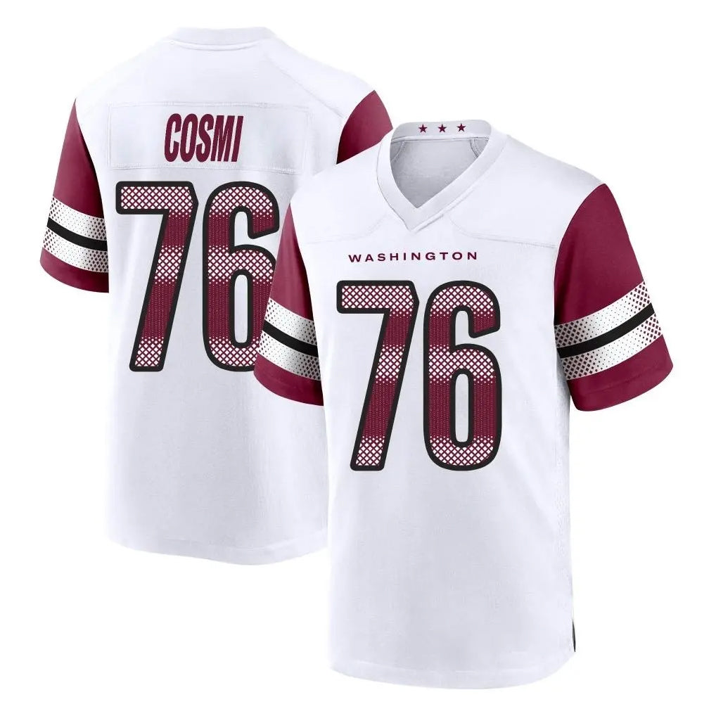 Tuec W.Commanders #76 Sam Cosmi Player White Game Home Stitched Jerseys