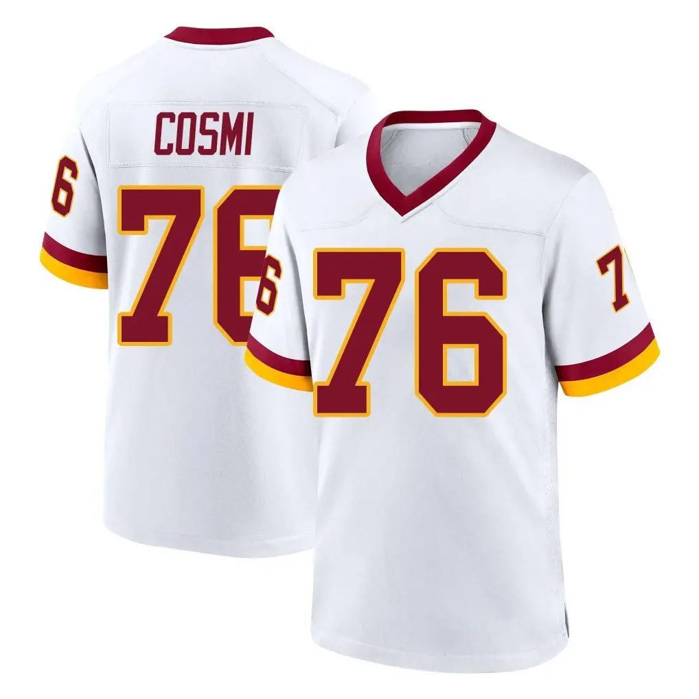 Tuec W.Commanders #76 Sam Cosmi Player White Home Game Stitched Jerseys