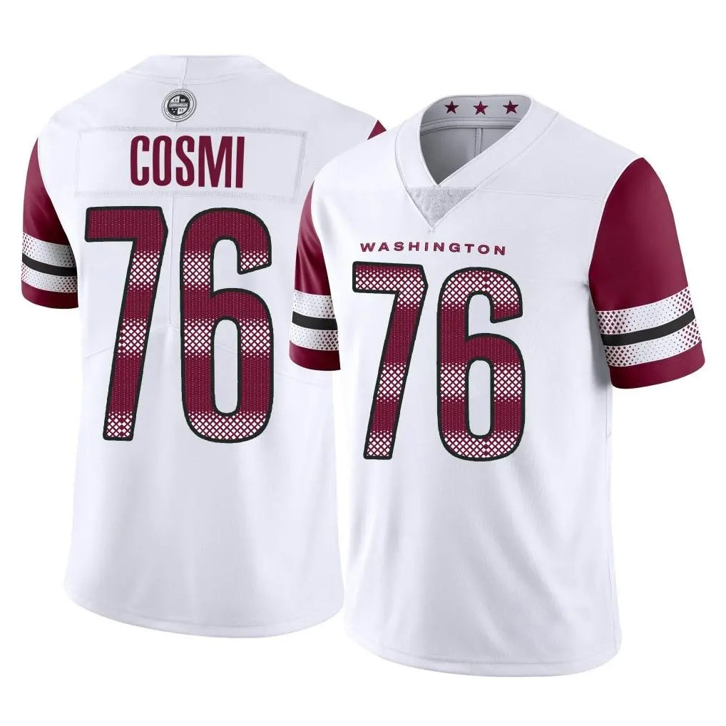 Tuec W.Commanders #76 Sam Cosmi Player White Limited Vapor Home Game Stitched Jerseys