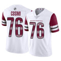 Tuec W.Commanders #76 Sam Cosmi Player White Limited Vapor Home Game Stitched Jerseys