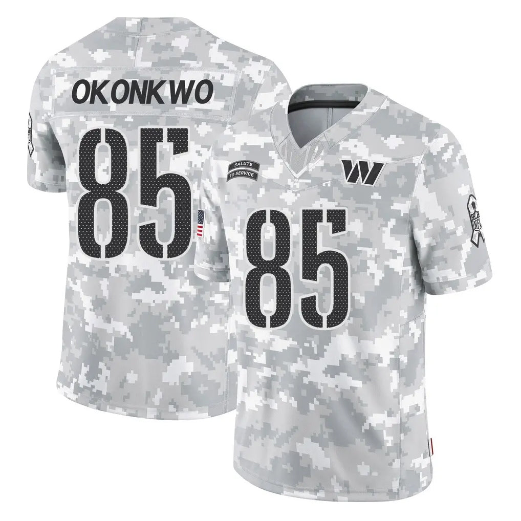 Tuec W.Commanders #85 Chig Okonkwo Player Arctic Camo Limited Salute To Service Home Game Stitched Jerseys