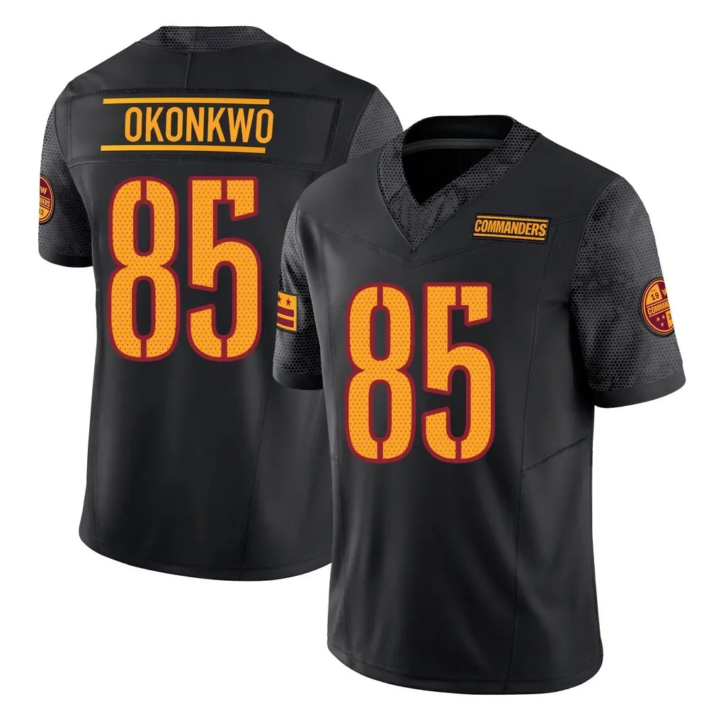 Tuec W.Commanders #85 Chig Okonkwo Player Black Limited Vapor F.U.S.E. Home Game Stitched Jerseys