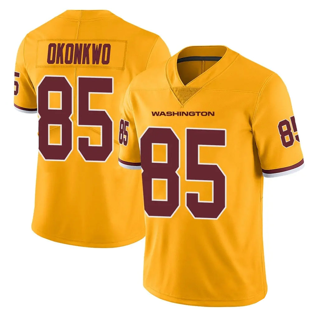 Tuec W.Commanders #85 Chig Okonkwo Player Gold Limited Color Rush Home Game Stitched Jerseys