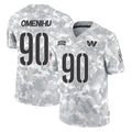 Tuec W.Commanders #90 Charles Omenihu Player Arctic Camo Limited Salute To Service Home Game Stitched Jerseys