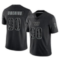 Tuec W.Commanders #90 Charles Omenihu Player Black Limited Reflective Home Game Stitched Jerseys