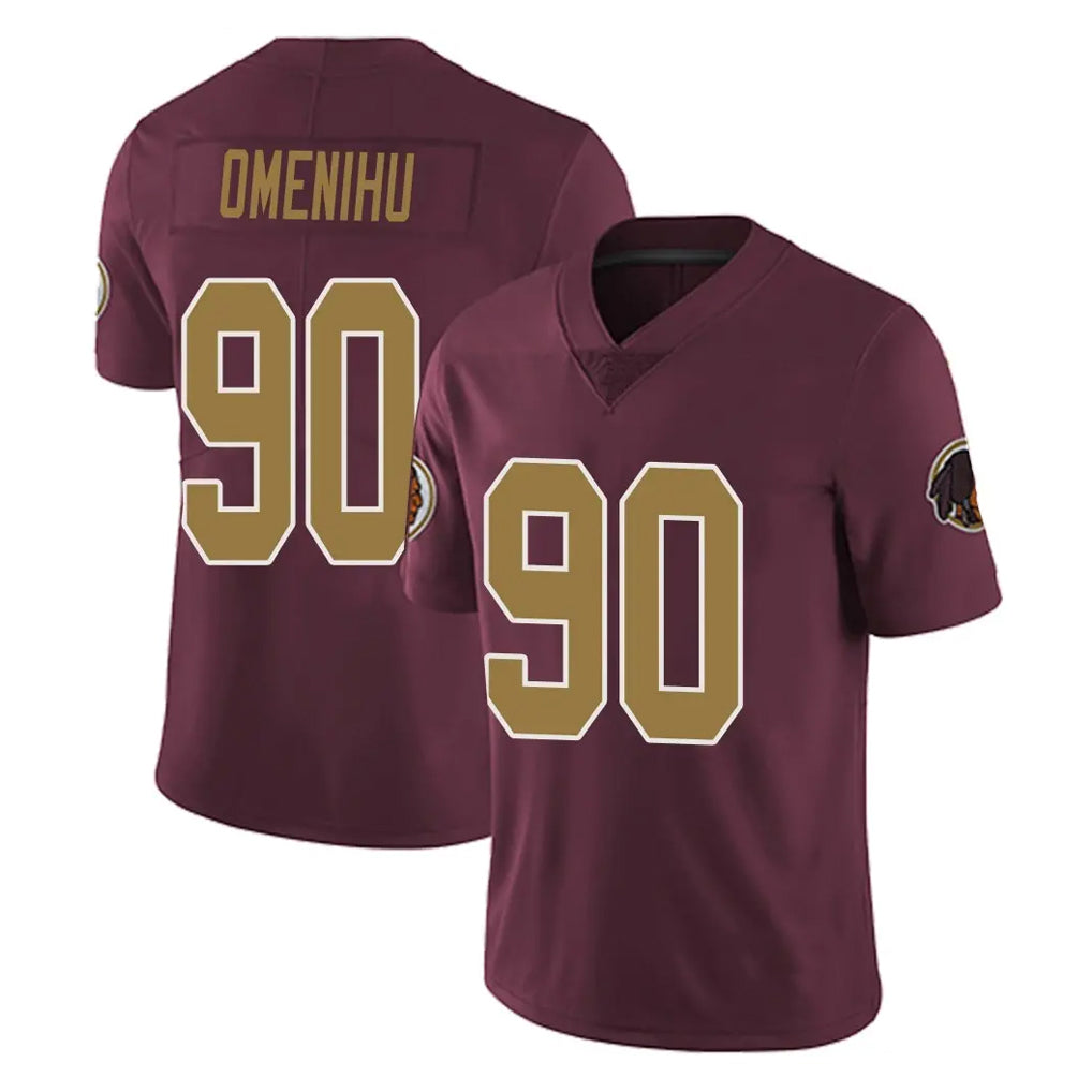 Tuec W.Commanders #90 Charles Omenihu Player Burgundy Alternate Vapor Untouchable Home Game Stitched Jerseys