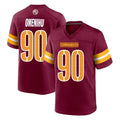 Tuec W.Commanders #90 Charles Omenihu Player Burgundy Home Game Stitched Jerseys
