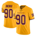 Tuec W.Commanders #90 Charles Omenihu Player Gold Limited Color Rush Home Game Stitched Jerseys