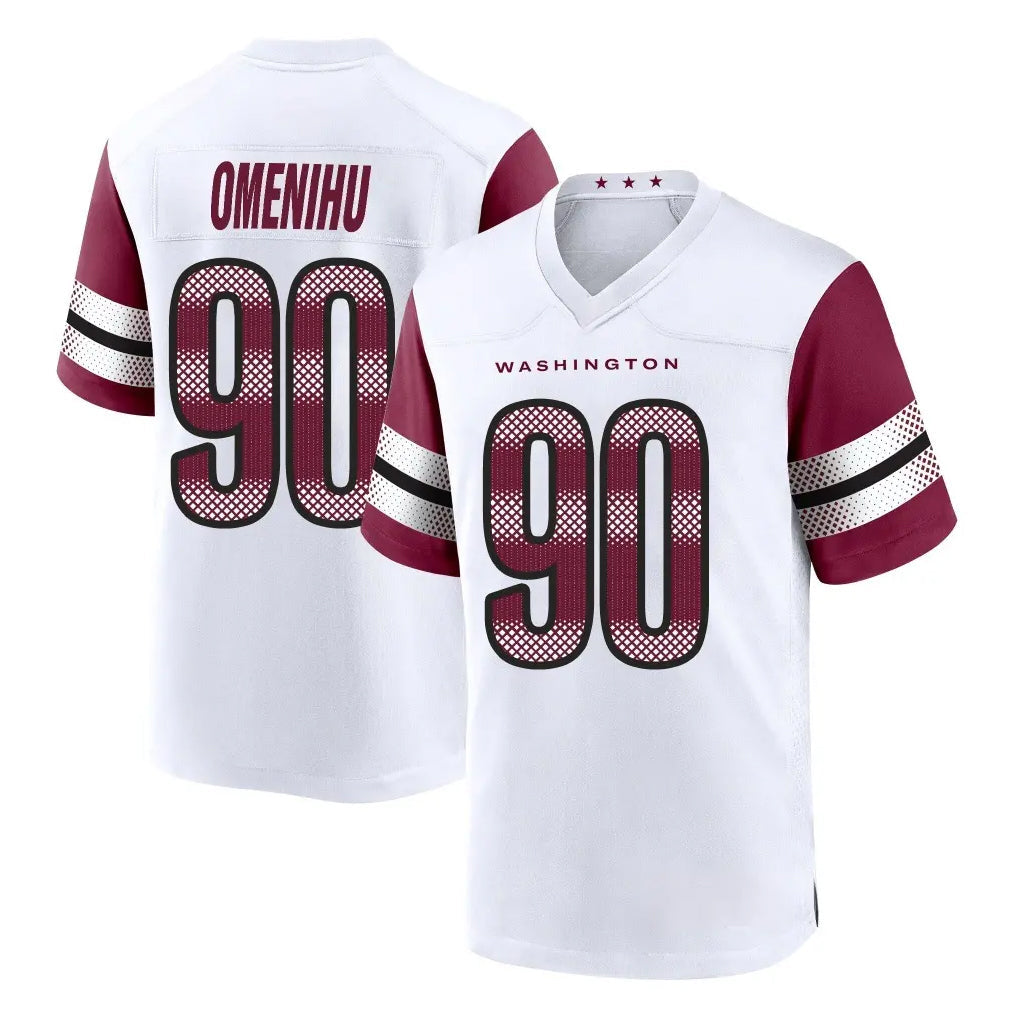 Tuec W.Commanders #90 Charles Omenihu Player White Game Home Stitched Jerseys