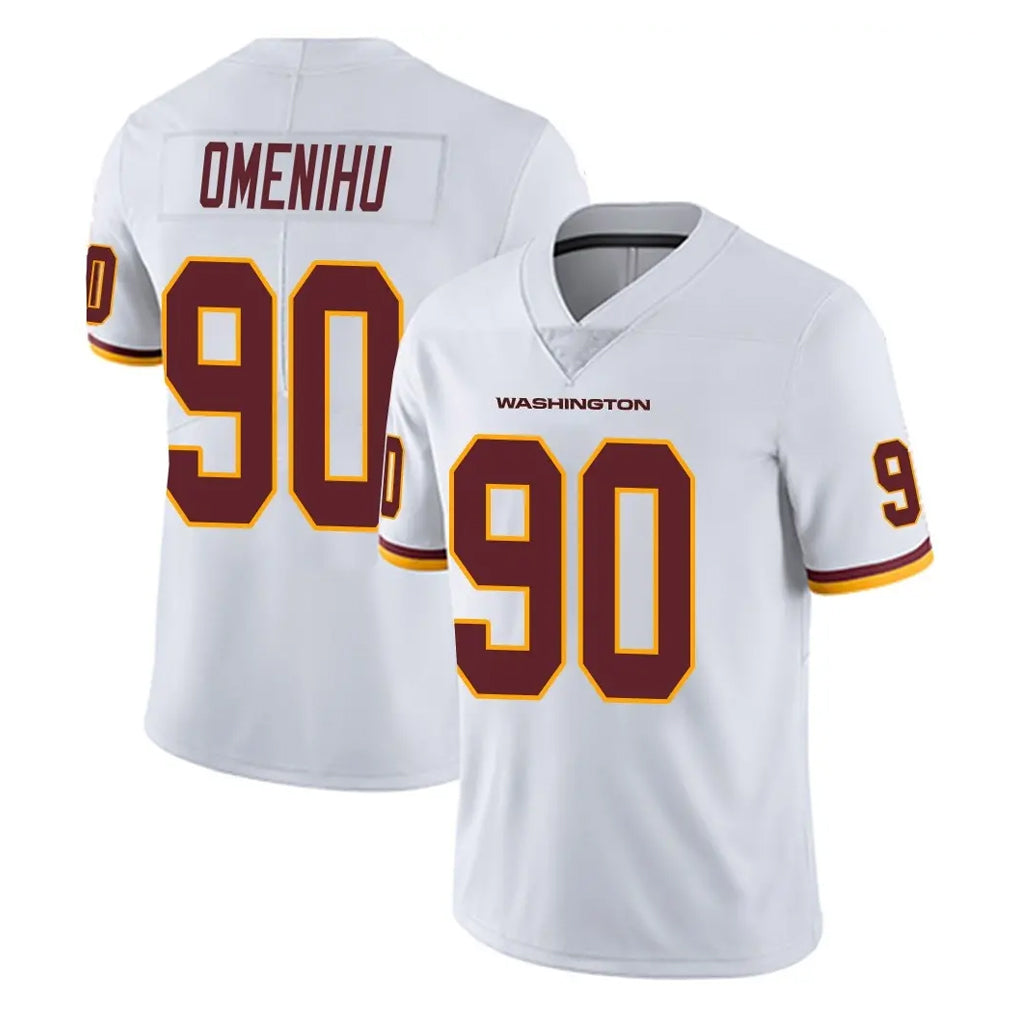 Tuec W.Commanders #90 Charles Omenihu Player White Limited Vapor Untouchable Home Game Stitched Jerseys