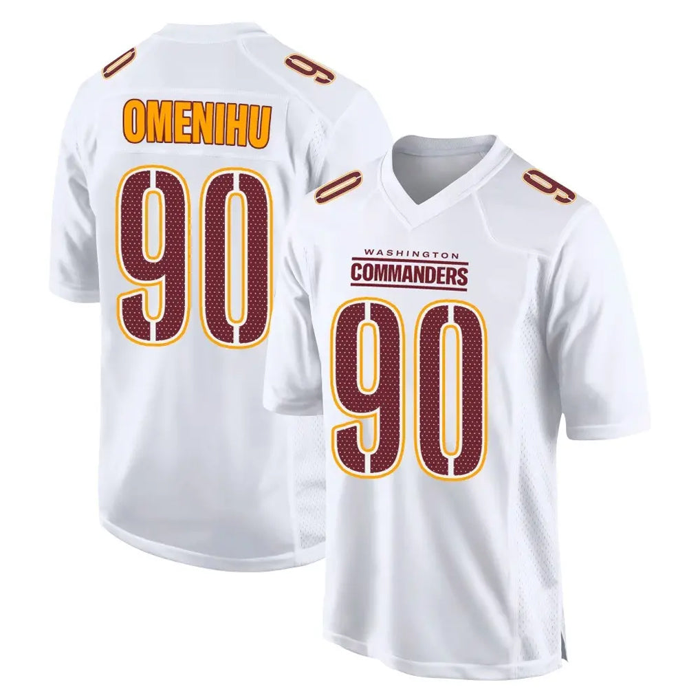 Tuec W.Commanders #90 Charles Omenihu Player White Tundra Fashion Home Game Stitched Jerseys