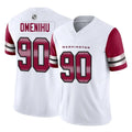 Tuec W.Commanders #90 Charles Omenihu Player White Vapor F.U.S.E. Limited Home Game Stitched Jerseys