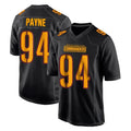 Tuec W.Commanders #94 Daron Payne Player Black Carbon Fashion Home Game Stitched Jerseys