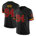 Tuec W.Commanders #94 Daron Payne Player Black Limited Vapor Home Game Stitched Jerseys
