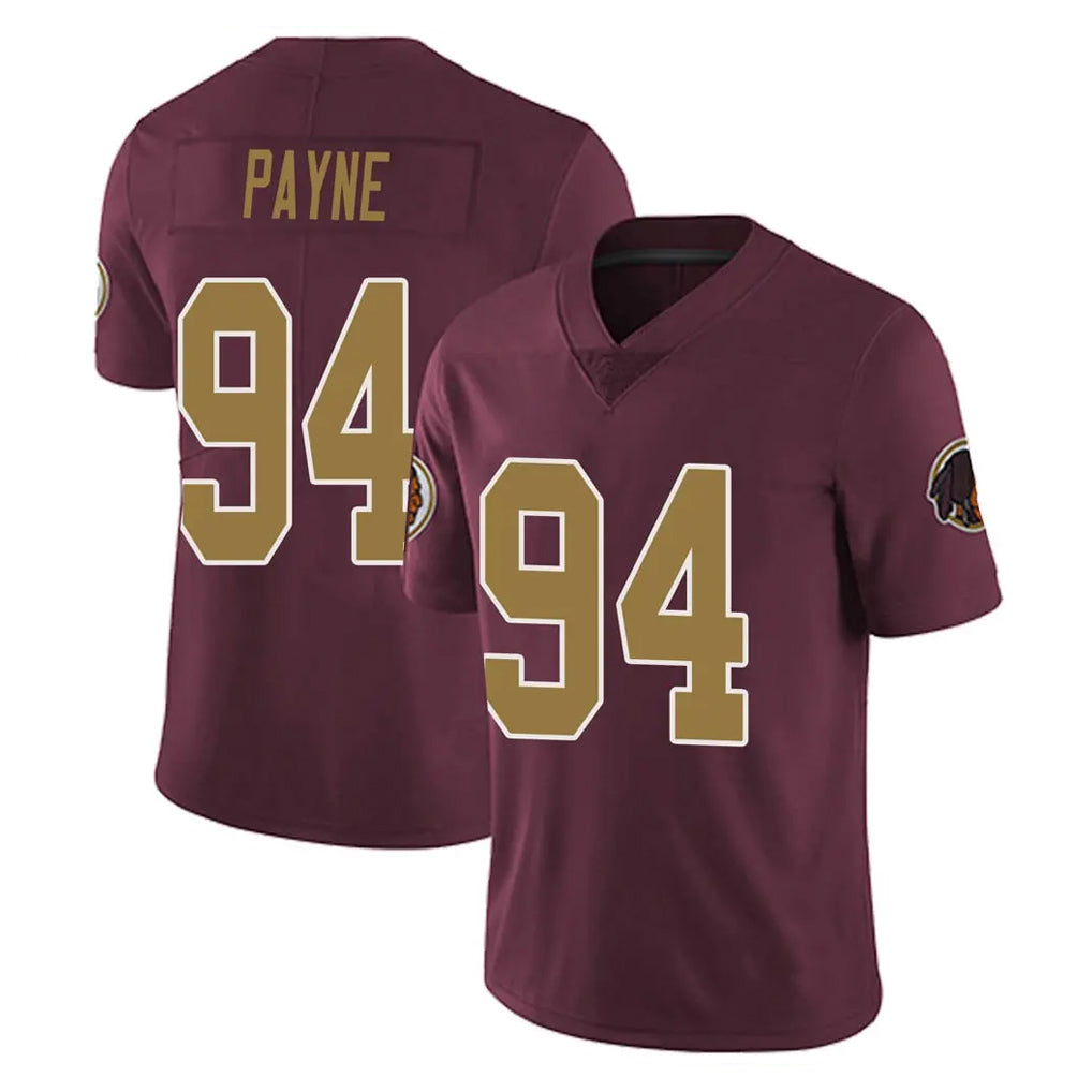 Tuec W.Commanders #94 Daron Payne Player Burgundy Alternate Vapor Untouchable Home Game Stitched Jerseys