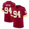 Tuec W.Commanders #94 Daron Payne Player Burgundy Game Home Stitched Jerseys