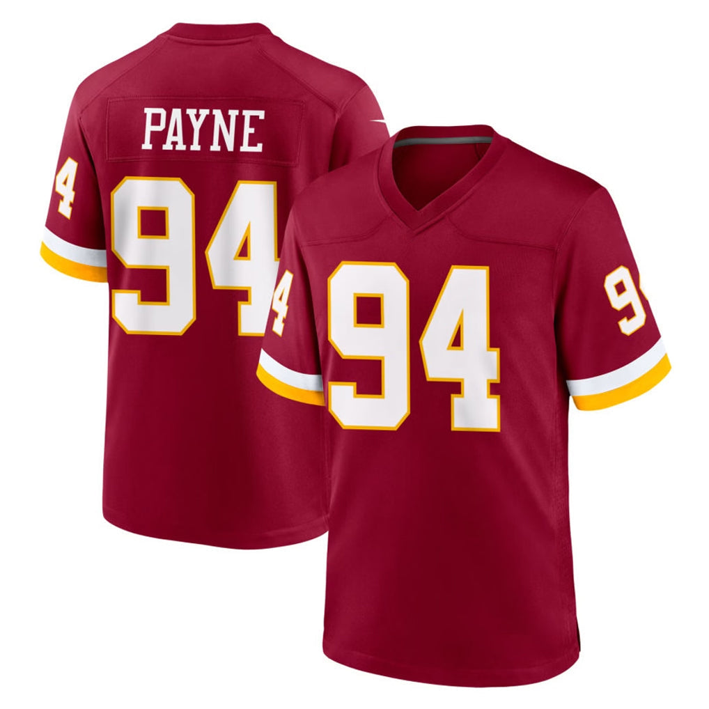 Tuec W.Commanders #94 Daron Payne Player Burgundy Game Home Stitched Jerseys