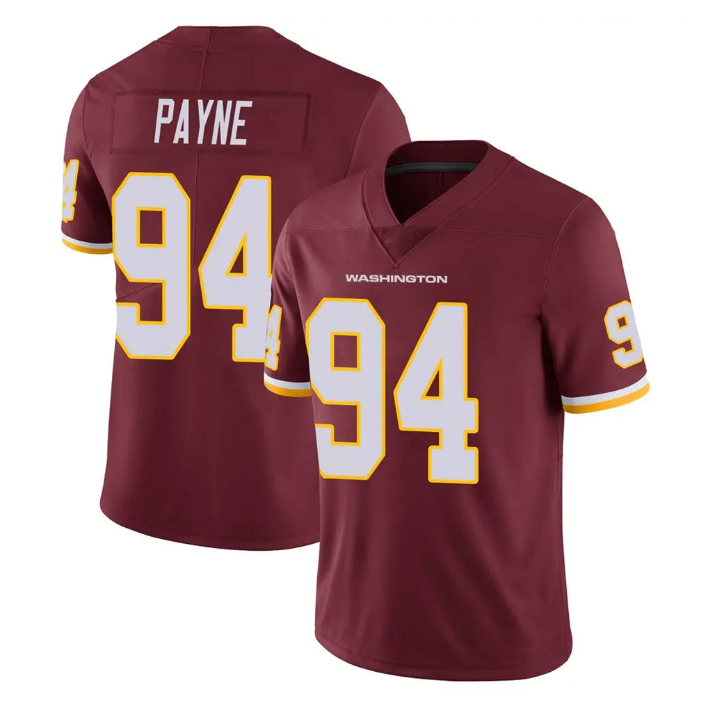 Tuec W.Commanders #94 Daron Payne Player Burgundy Limited Team Color Vapor Untouchable Home Game Stitched Jerseys