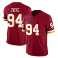 Tuec W.Commanders #94 Daron Payne Player Burgundy Limited Team Vapor F.U.S.E. Home Game Stitched Jerseys