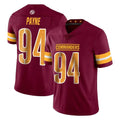 Tuec W.Commanders #94 Daron Payne Player Burgundy Limited Vapor Home Game Stitched Jerseys