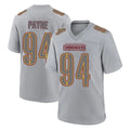 Tuec W.Commanders #94 Daron Payne Player Gray Atmosphere Fashion Home Game Stitched Jerseys
