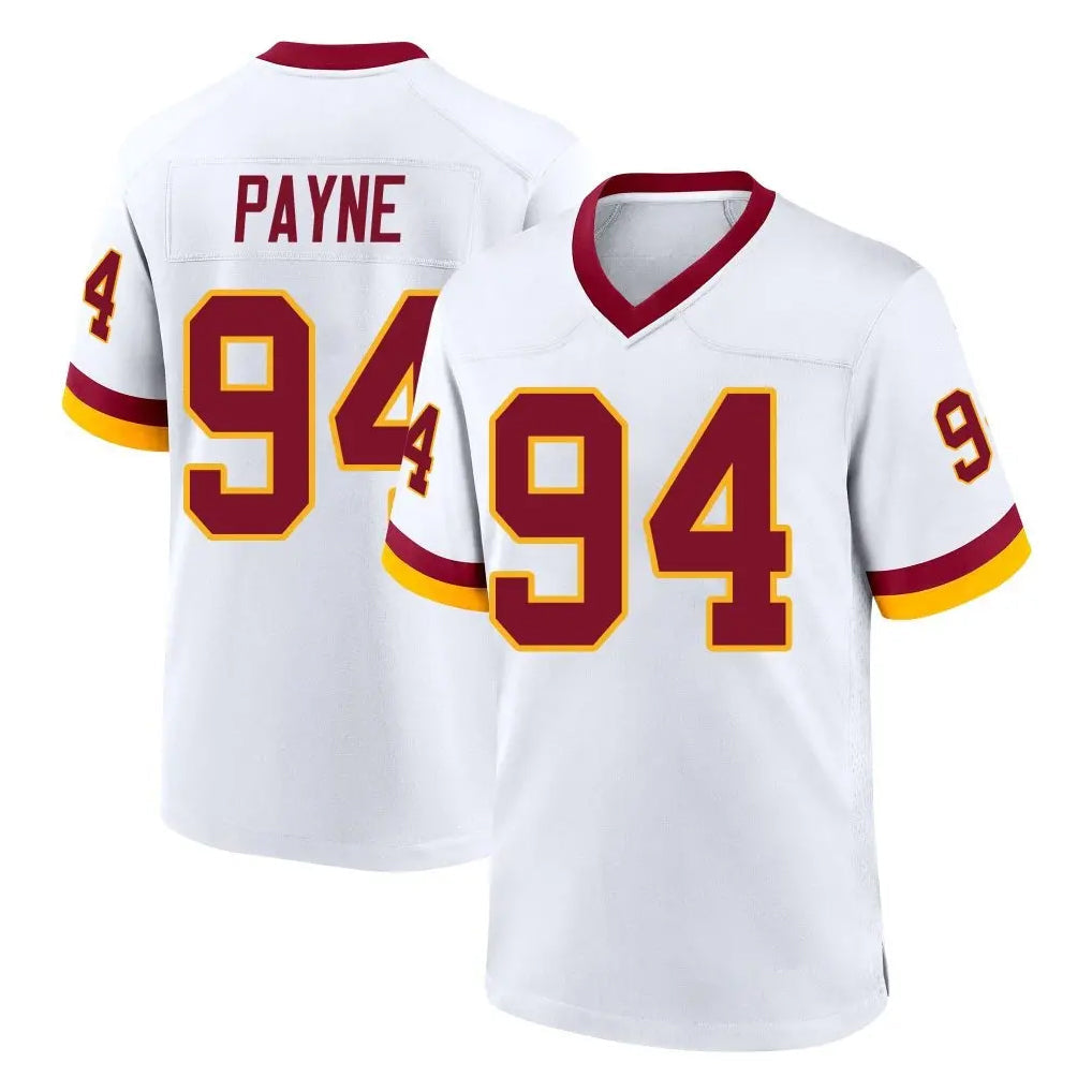Tuec W.Commanders #94 Daron Payne Player White Home Game Stitched Jerseys