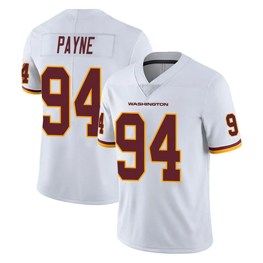 Tuec W.Commanders #94 Daron Payne Player White Limited Vapor Untouchable Home Game Stitched Jerseys