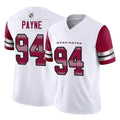 Tuec W.Commanders #94 Daron Payne Player White Vapor F.U.S.E. Limited Home Game Stitched Jerseys