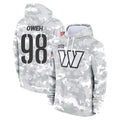 Tuec W.Commanders #98 Odafe Oweh Player Arctic Camo Limited Salute to Service Pullover Hoodies Game Stitched Jerseys