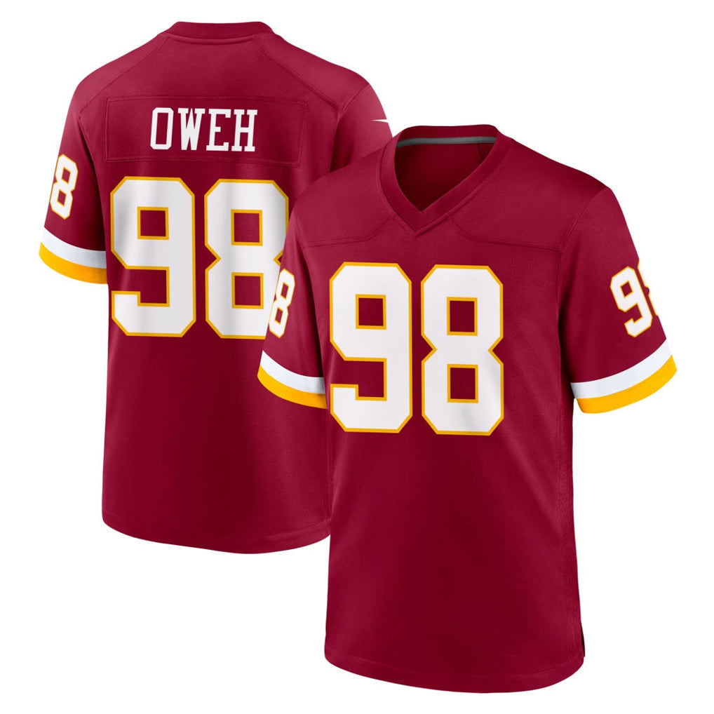 Tuec W.Commanders #98 Odafe Oweh Player Burgundy Game Home Stitched Jerseys