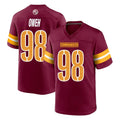 Tuec W.Commanders #98 Odafe Oweh Player Burgundy Home Game Stitched Jerseys