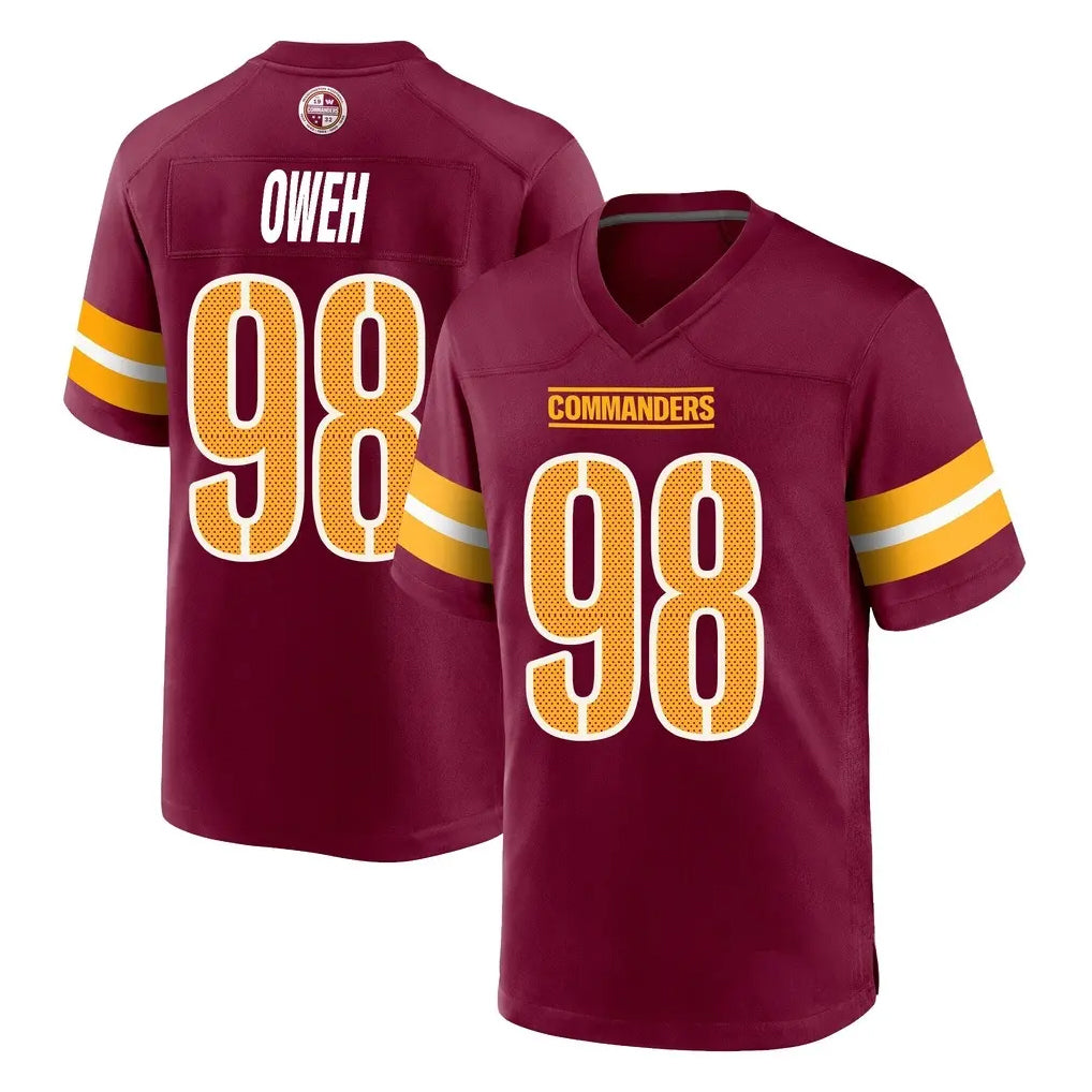 Tuec W.Commanders #98 Odafe Oweh Player Burgundy Home Game Stitched Jerseys