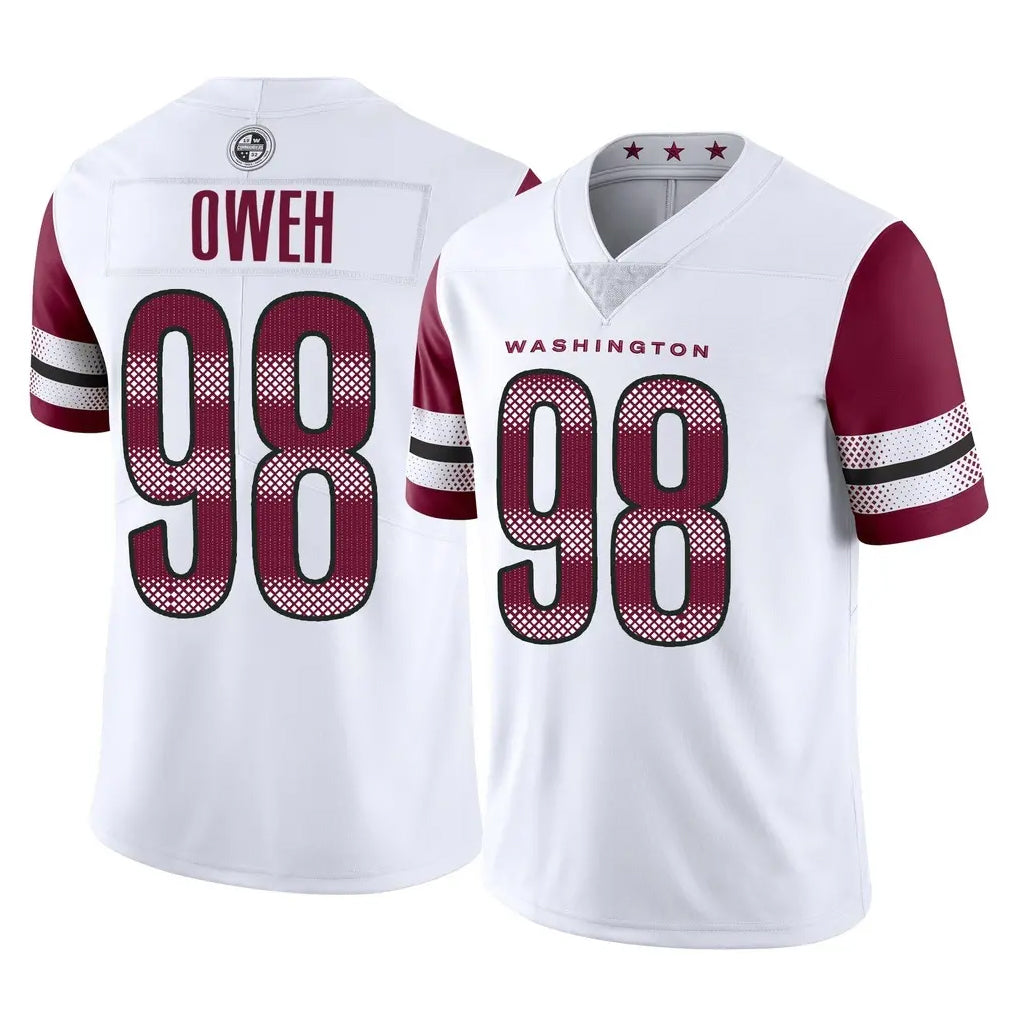 Tuec W.Commanders #98 Odafe Oweh Player White Limited Vapor Home Game Stitched Jerseys