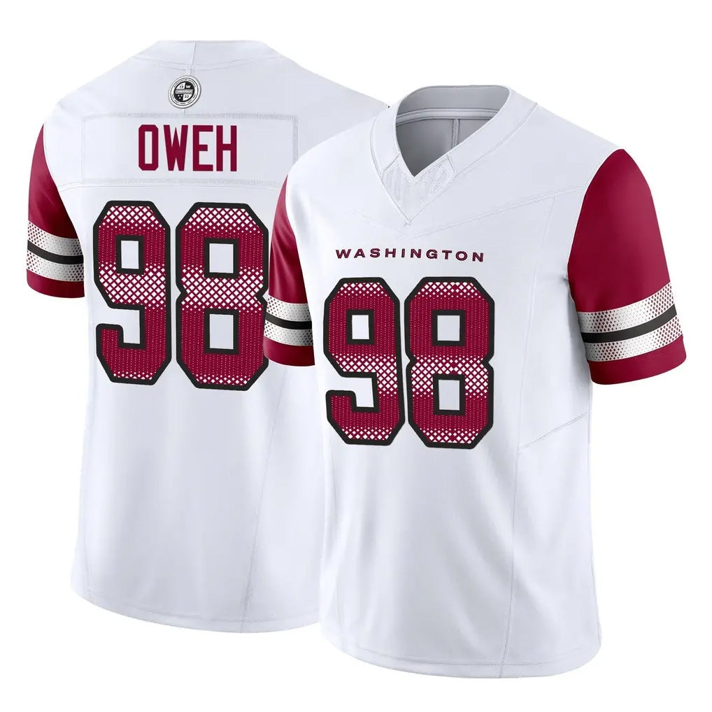 Tuec W.Commanders #98 Odafe Oweh Player White Vapor F.U.S.E. Limited Home Game Stitched Jerseys