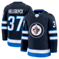 Tuec W.Jets #37 Connor Hellebuyck Navy Home Premium Jerseys