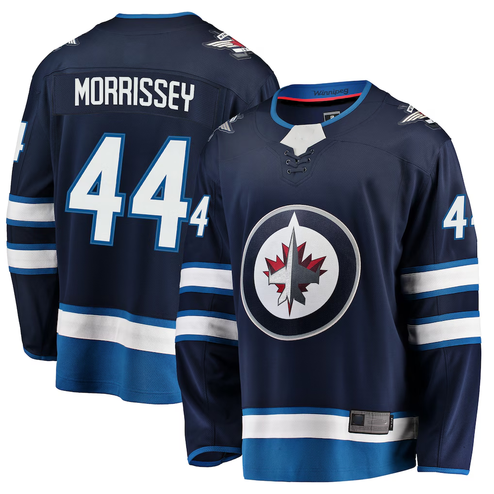 Tuec W.Jets #44 Josh Morrissey Navy Breakaway Replica Jerseys