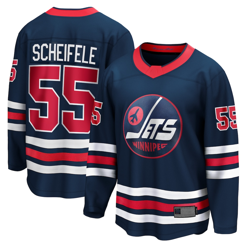 Tuec W.Jets #55 Mark Scheifele Navy Breakaway Jerseys