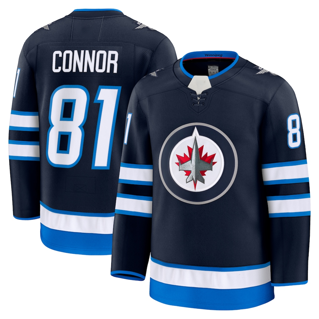 Tuec W.Jets #81 Kyle Connor Navy Home Premium Jerseys