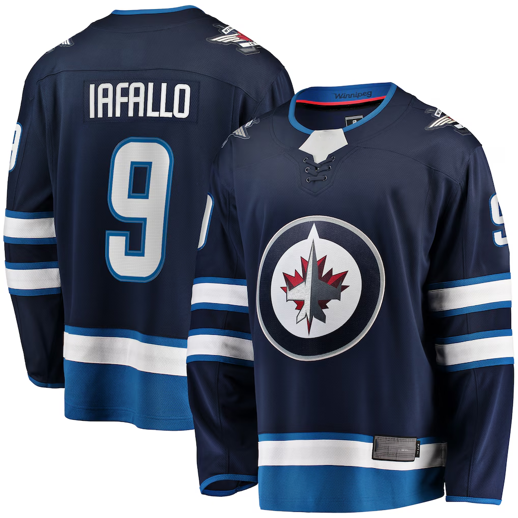 Tuec W.Jets #9 Alex Iafallo Navy Home Premier Breakaway Player Jerseys
