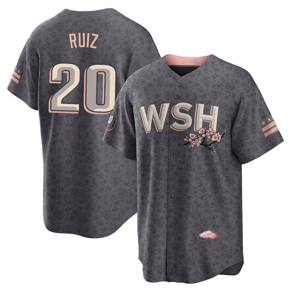 tuec W.Nationals #20 Keibert Ruiz Player Gray City Connect Stitched Jerseys